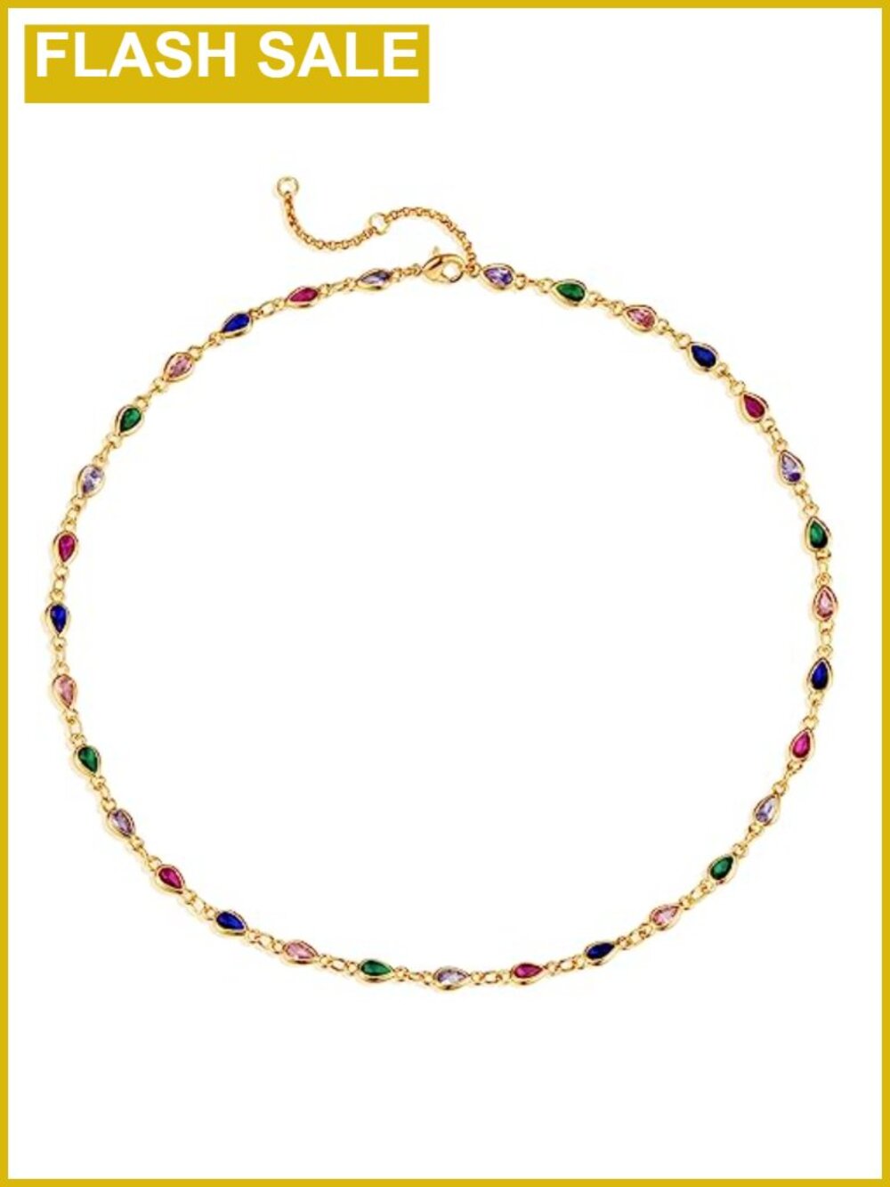 Gold Plated Cubic Zirconia Choker Necklace